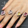 2021 fashion design ring diamond popular pink natural diamond ring